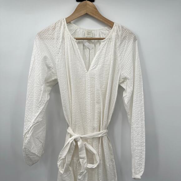 Evereve NWT Josephine Roan + Ryan White Long Sleeve Tie Waist Dress // XS - Picture 6 of 12